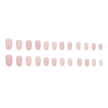 Free Shipping Oval Sweet Fantasy Pink Nails