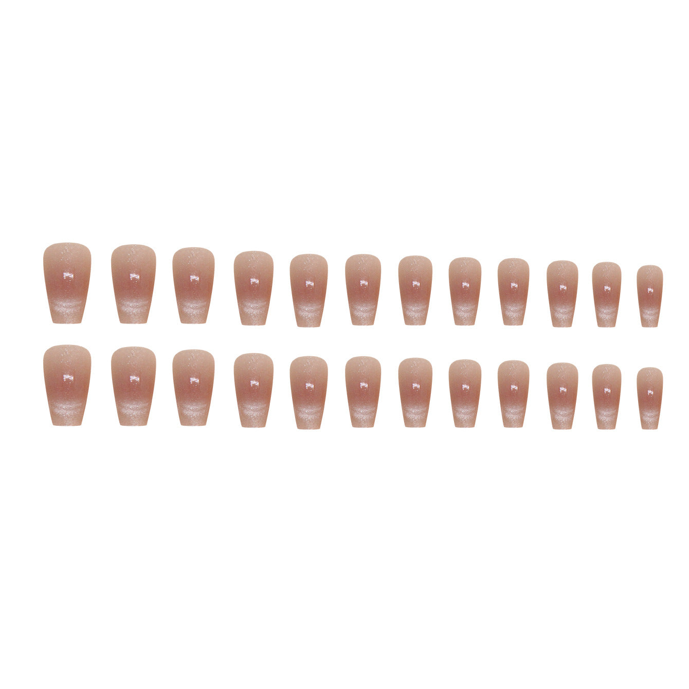 Cheeck color gradient nail ballet  24 pieces press on nail