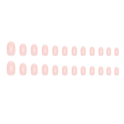 Free Shipping Pink Shiny Silver Star River Nails