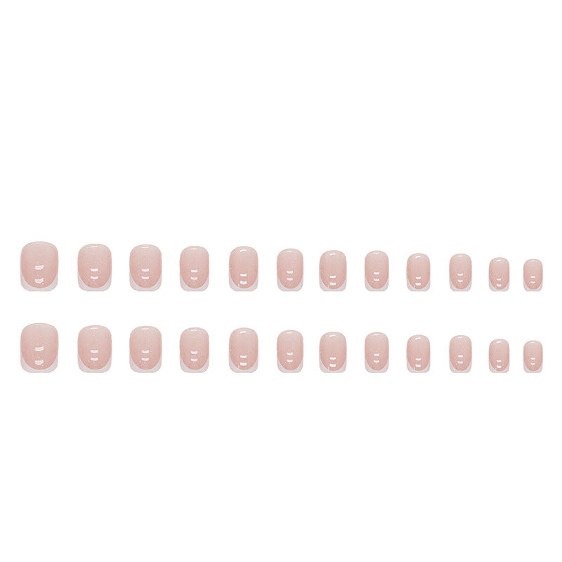 Free Shipping Minimalist Pink French Short Nails