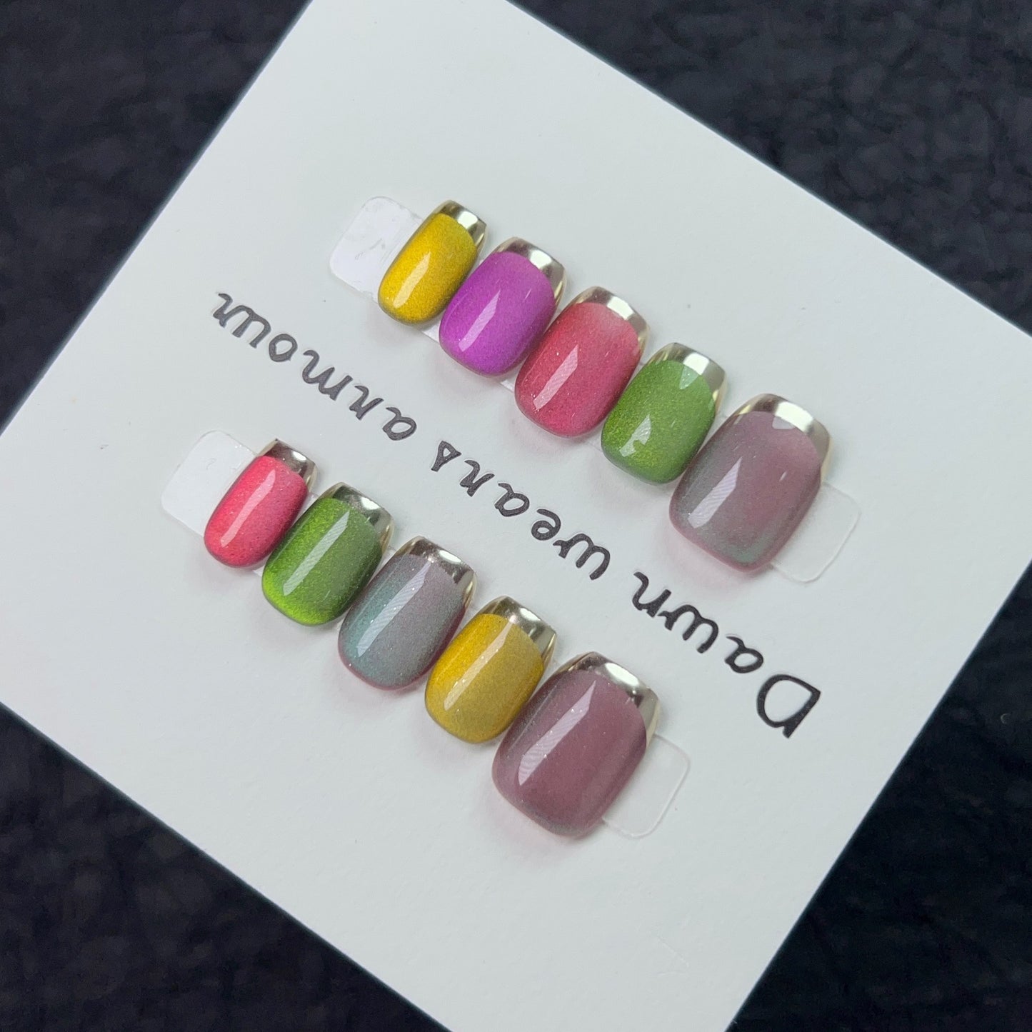 wholesale Candy color sweet handmade nail art press on nail