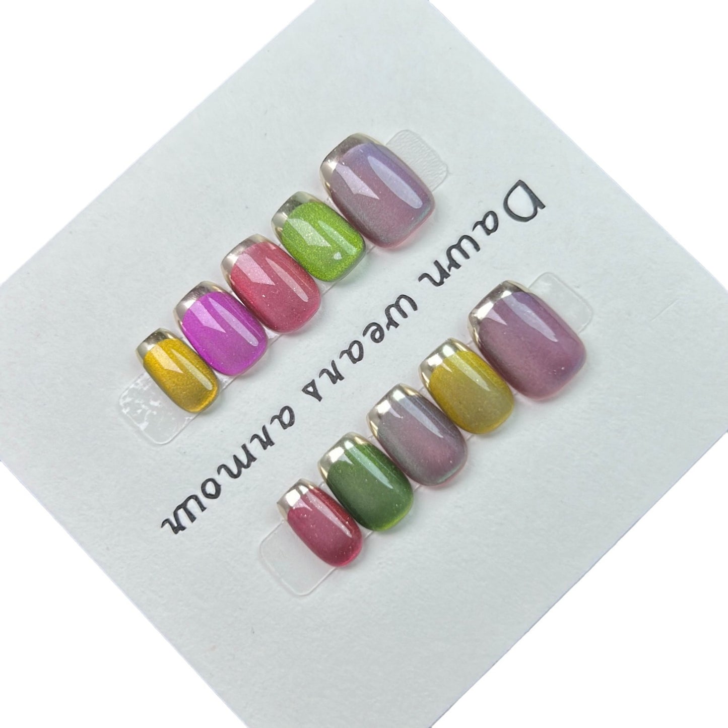 wholesale Candy color sweet handmade nail art press on nail