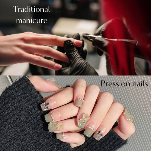 Press On Nails and Traditional Manicure