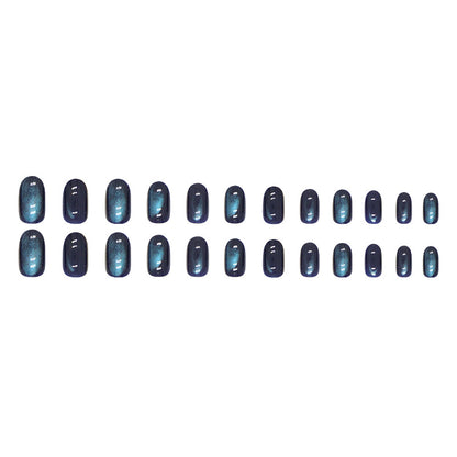 Cool design European and American oval fake nail fashion black press on nail