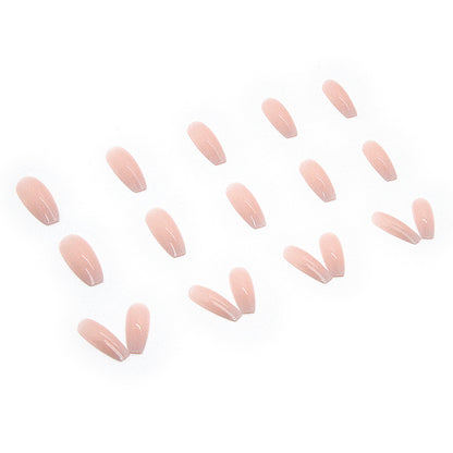 Simple nude pink long design ballet  24pcs press on nail