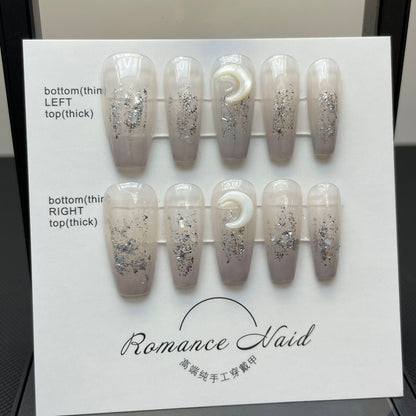 New temperament stickers nail removable transparent unique nails