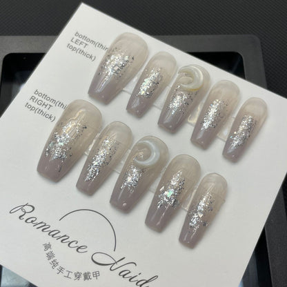 New temperament stickers nail removable transparent unique nails