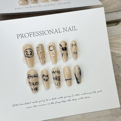 Niche simple women nail press on party nails