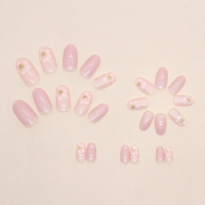 Free Shipping Oval Sweet Fantasy Pink Nails