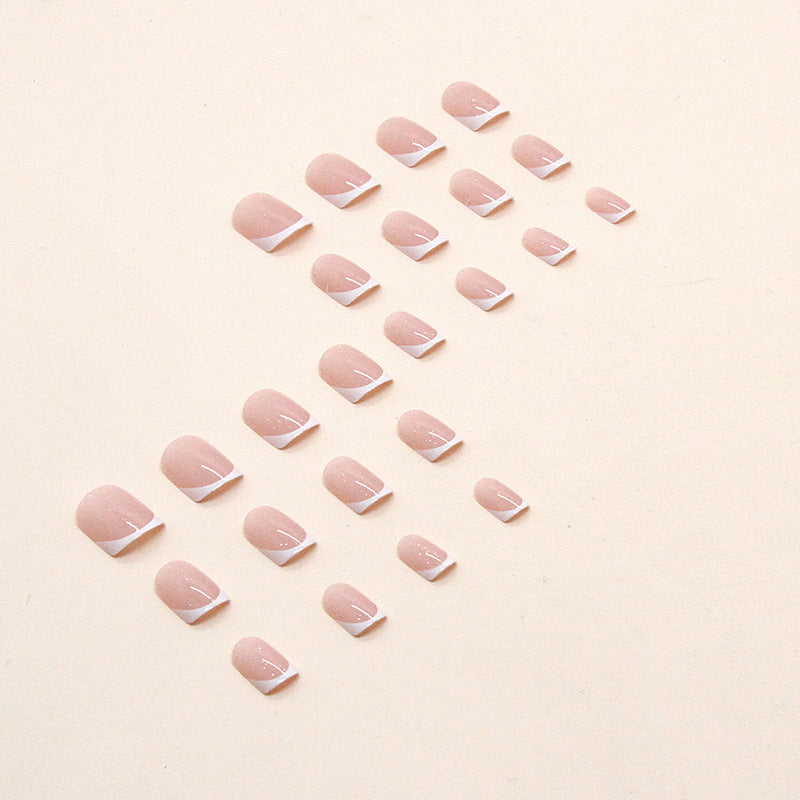 Free Shipping Minimalist Pink French Short Nails