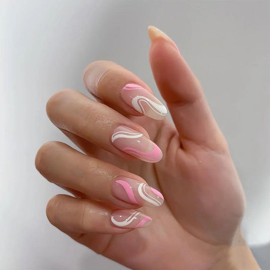 Free Shipping Removable nude pattern press on nail