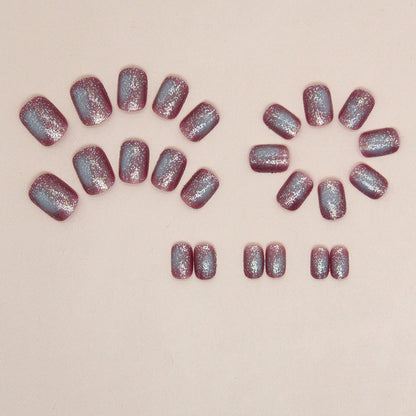 Free Shipping Starry purple Instagram style fake nails