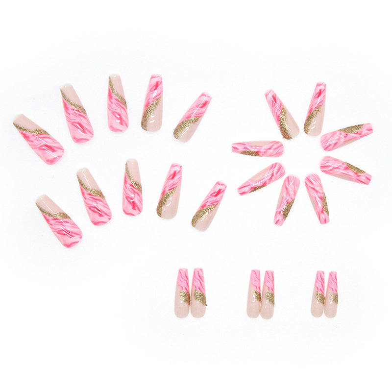 Free Shipping long ballet nails with dye splicing