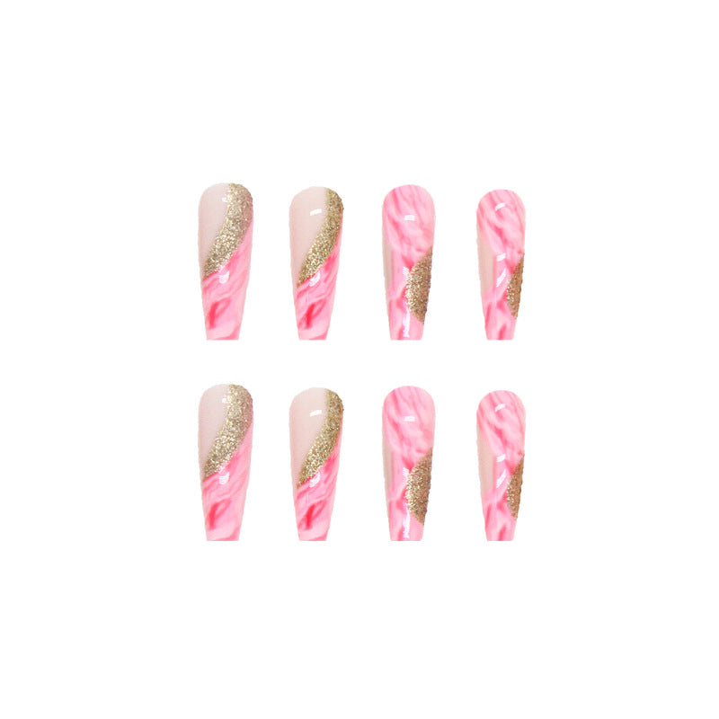 Free Shipping long ballet nails with dye splicing