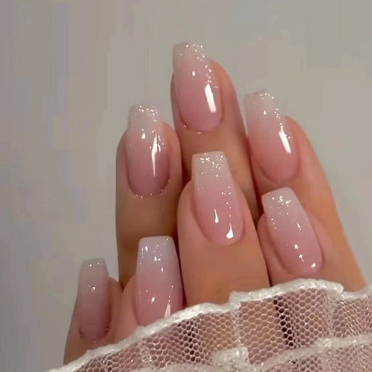 Free Shipping Pink Mid length ballet nails for girls